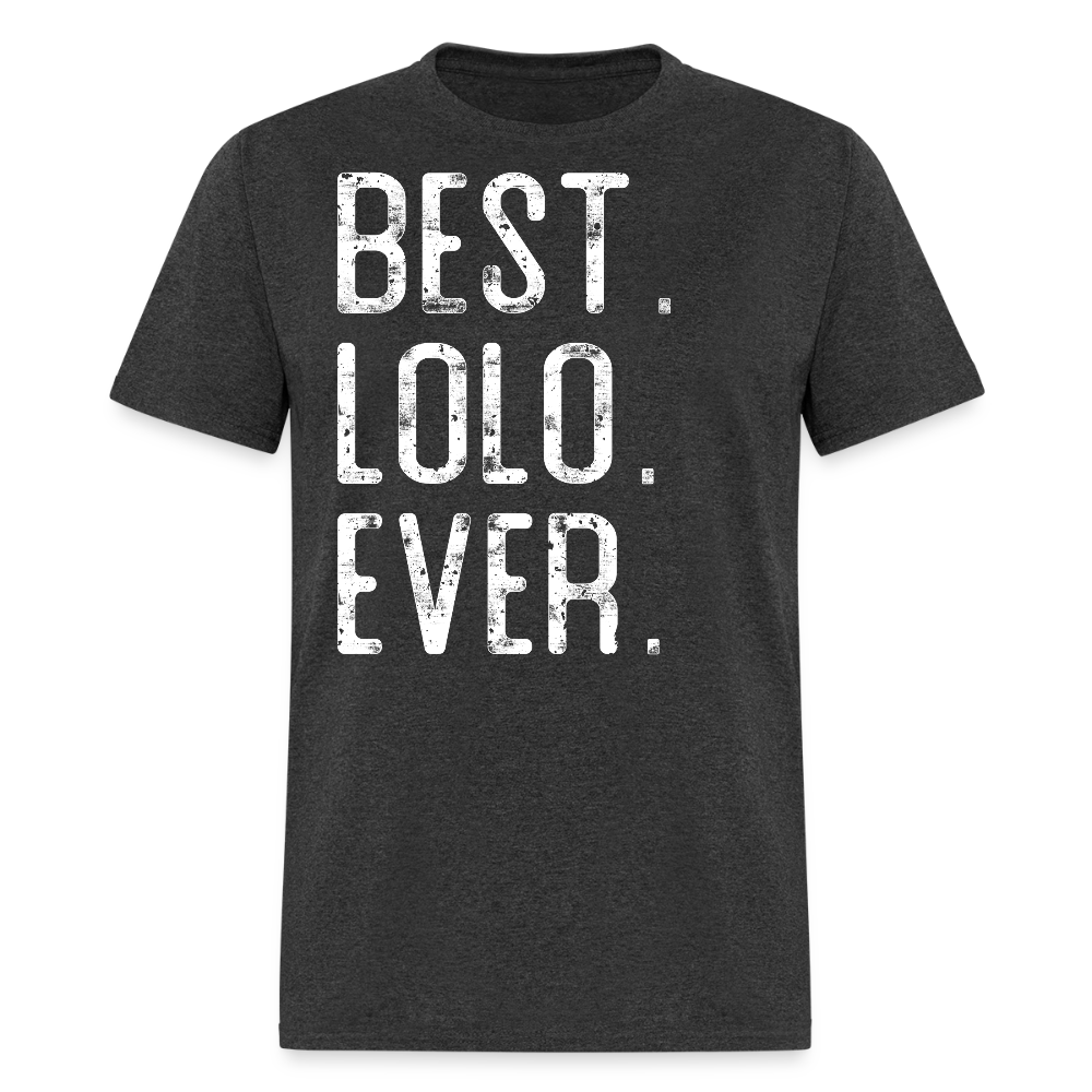 Best Lolo Ever Filipino Grandfather Gift T-shirt - heather black
