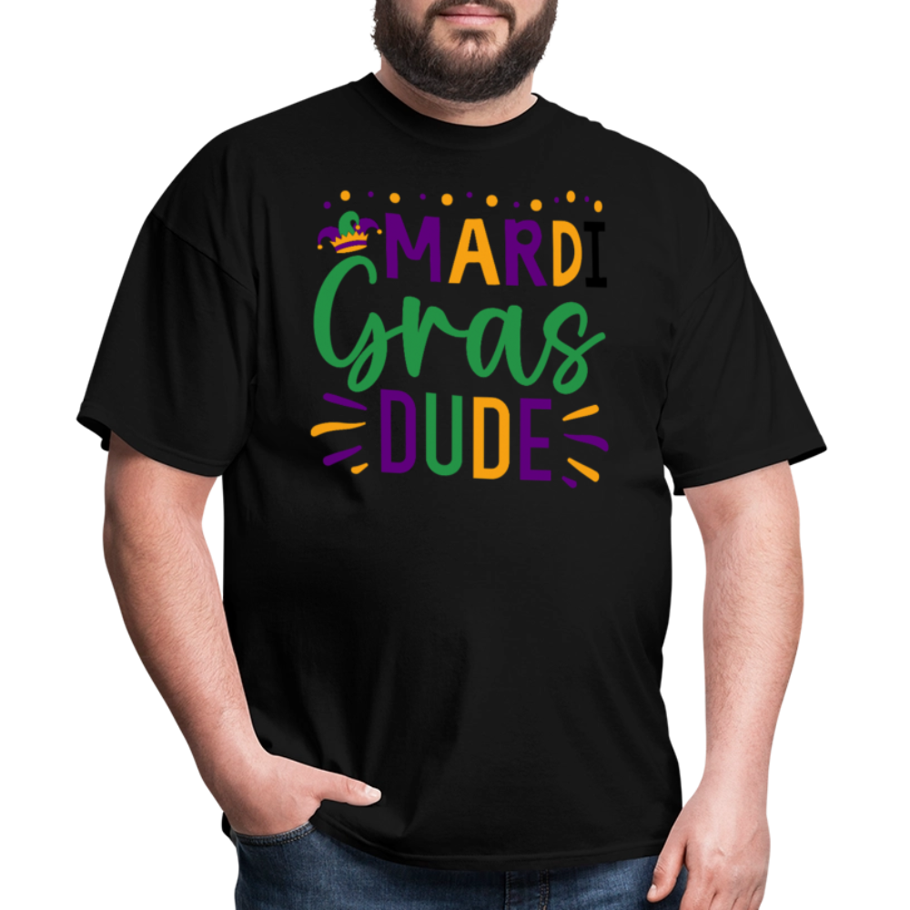 Funny Mardi Gras Shirts For Men Festive Holiday T-shirt - black