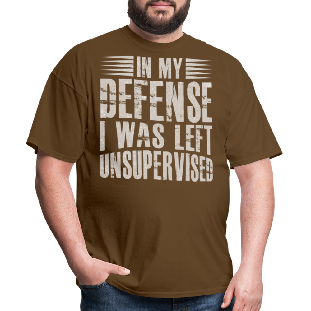 Unique In My Defense Graphic Tees Unisex Classic T-Shirt - brown