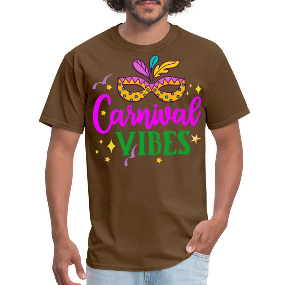 Masquerade Mask Festival Tee Mardi Gras Carnival T-shirt - brown