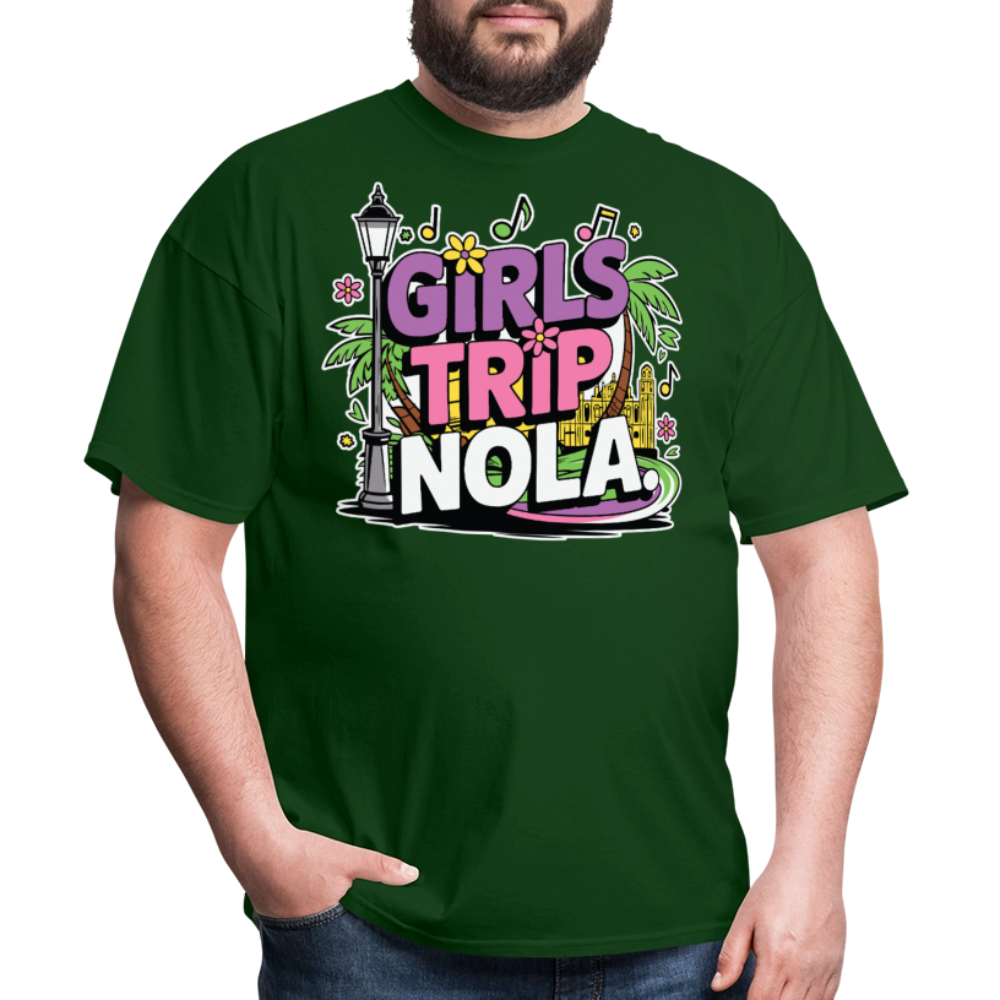 Bachelorette Party Shirt For NOLA Fun Mardi Gras Trip T-shirt - forest green