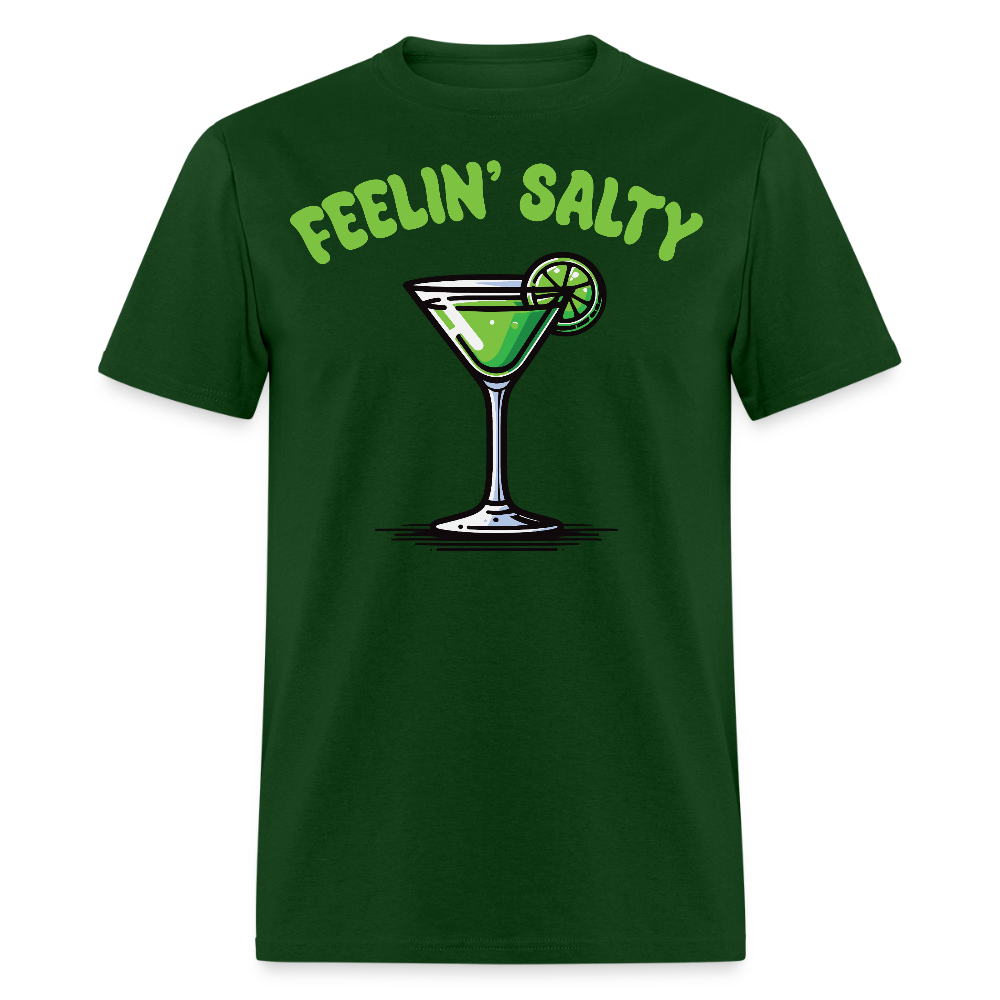 Feelin’ Salty Margarita Graphic Tee Mexican Fiesta Drinking T-shirt - forest green