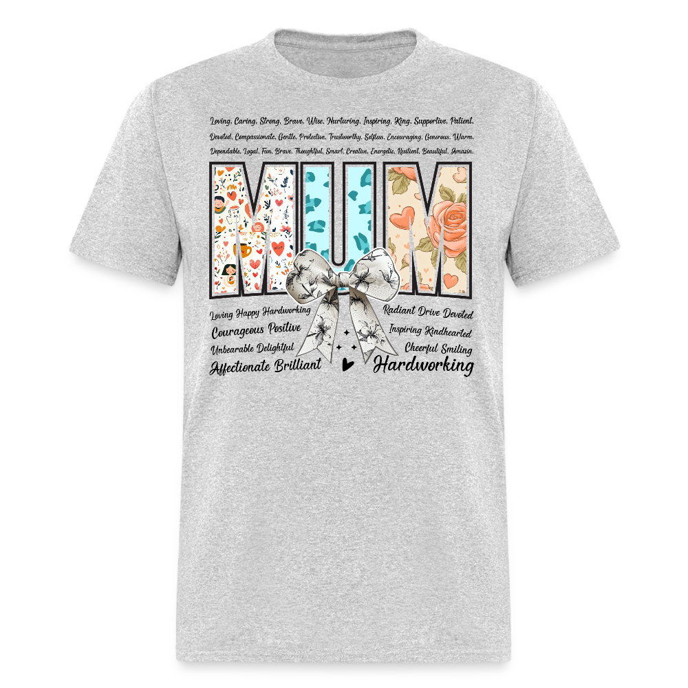 Floral Mother's Day Gift Ideas For Mums T-Shirt - heather gray