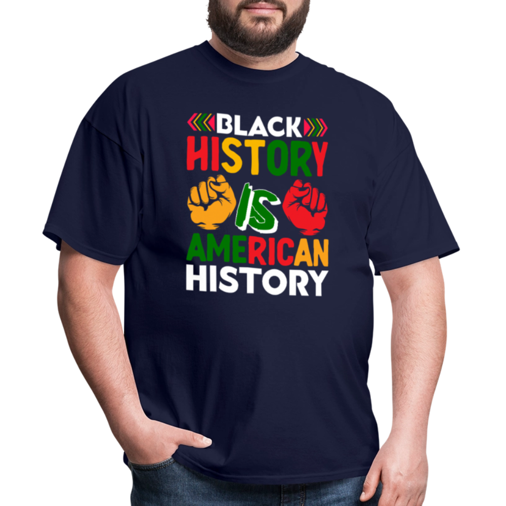 Black History is American History shirt African American Culture T-shirt - navy