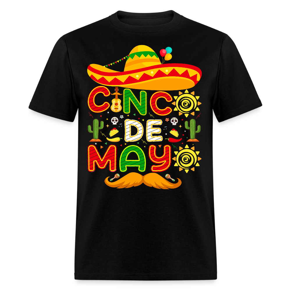 Mexican Fiesta Celebration Tee Cinco De Mayo Party T-shirt - black