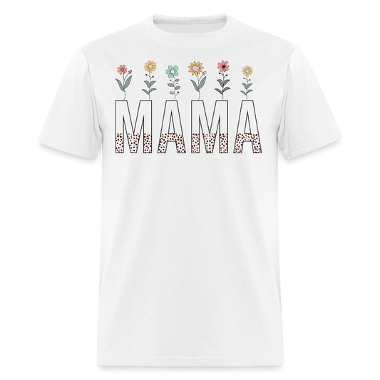 Cute Mama Tee With Flowers Mother's Day Gifts T-shirt - white