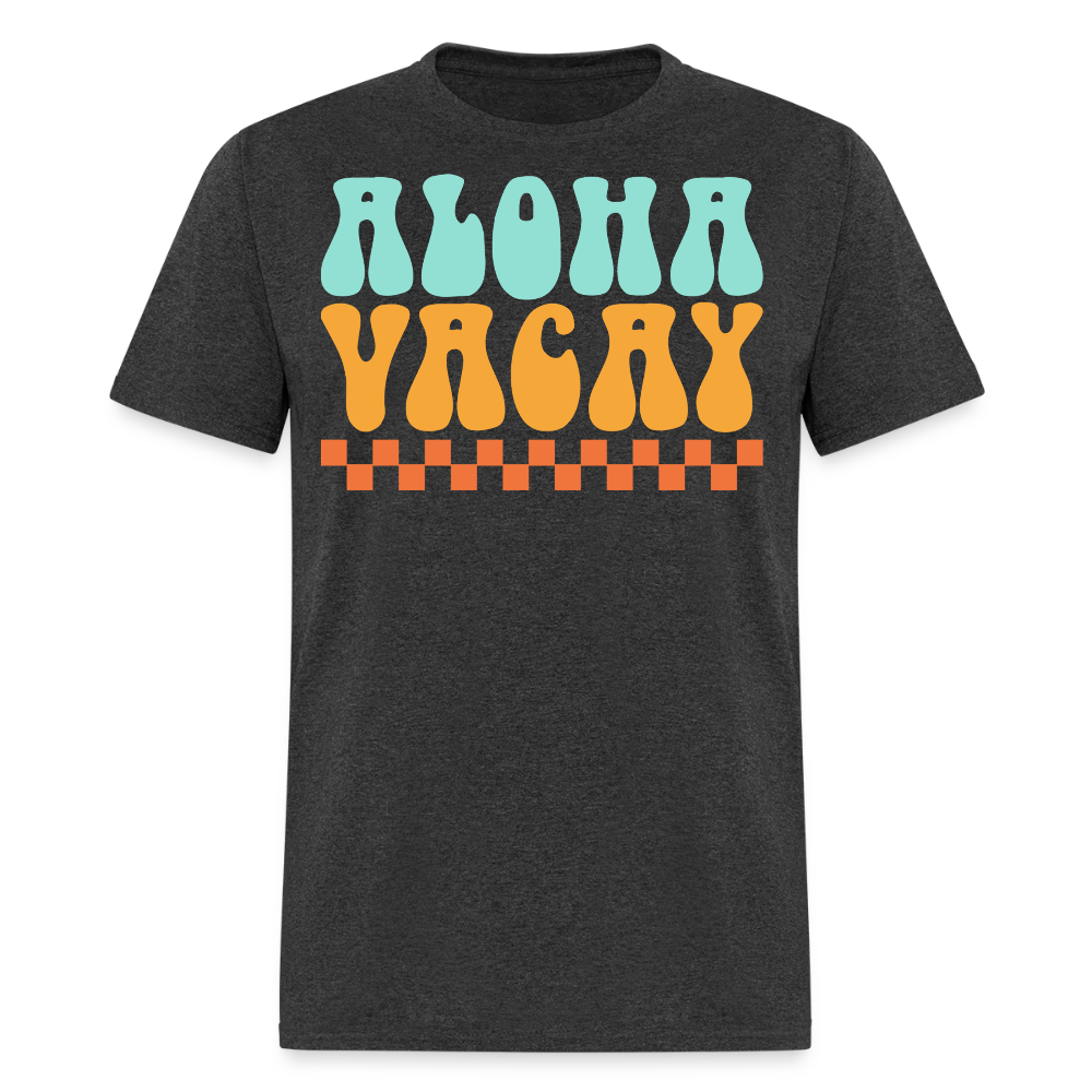 Retro Aloha Vacation Groovy Summer T-shirt - heather black
