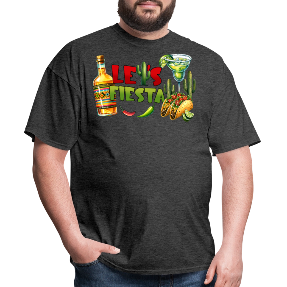 Let’s Fiesta Mexican Celebration Tee Cinco de Mayo Party T-shirt - heather black