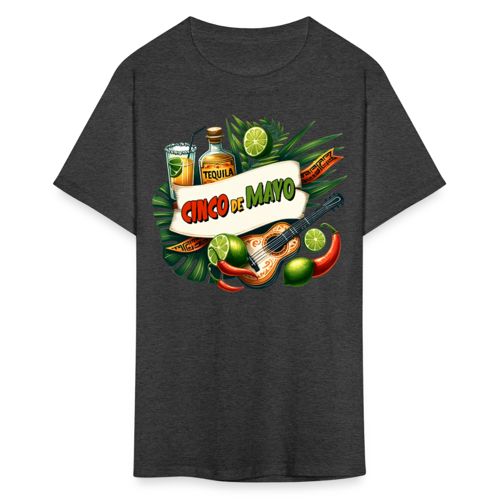 Cinco de Mayo Party Shirt Tequila Lover Fiesta T-shirt - heather black