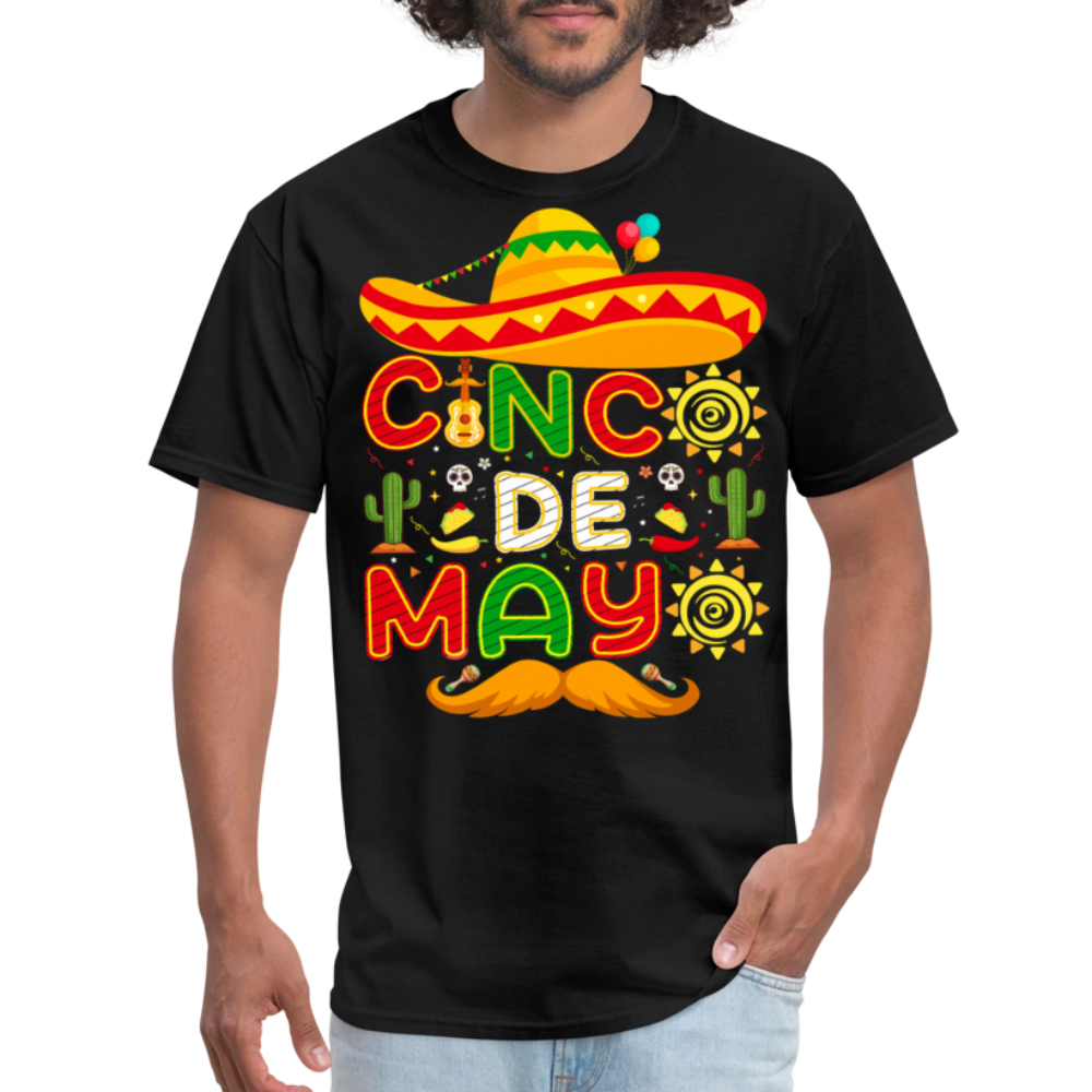 Mexican Fiesta Celebration Tee Cinco De Mayo Party T-shirt - black