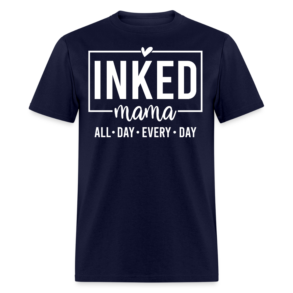 Inked Mama Graphic Tee Mom Life T-shirt - navy