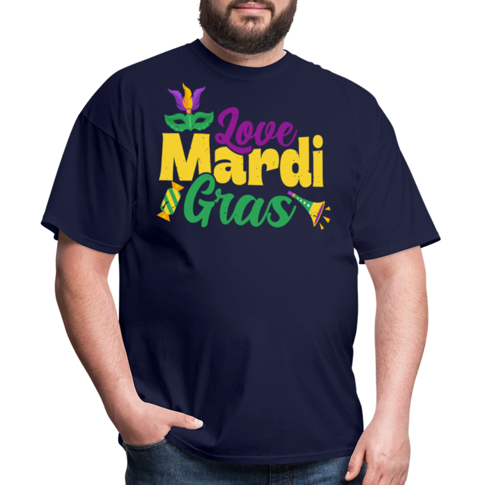 Funny Mardi Gras Shirts For Carnival Lovers Funny Mardi Gras T-shirt - navy