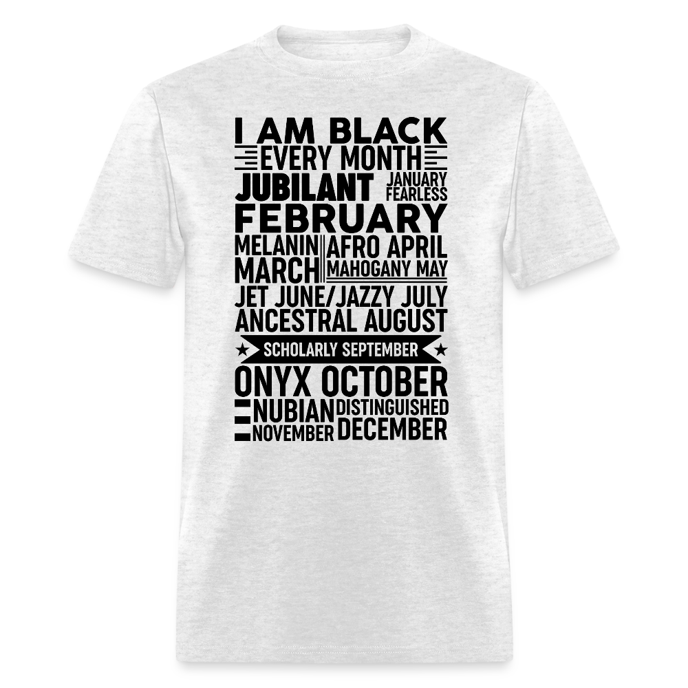 Black Empowerment Shirt For Daily Wear Black Pride T-Shirt - light heather gray