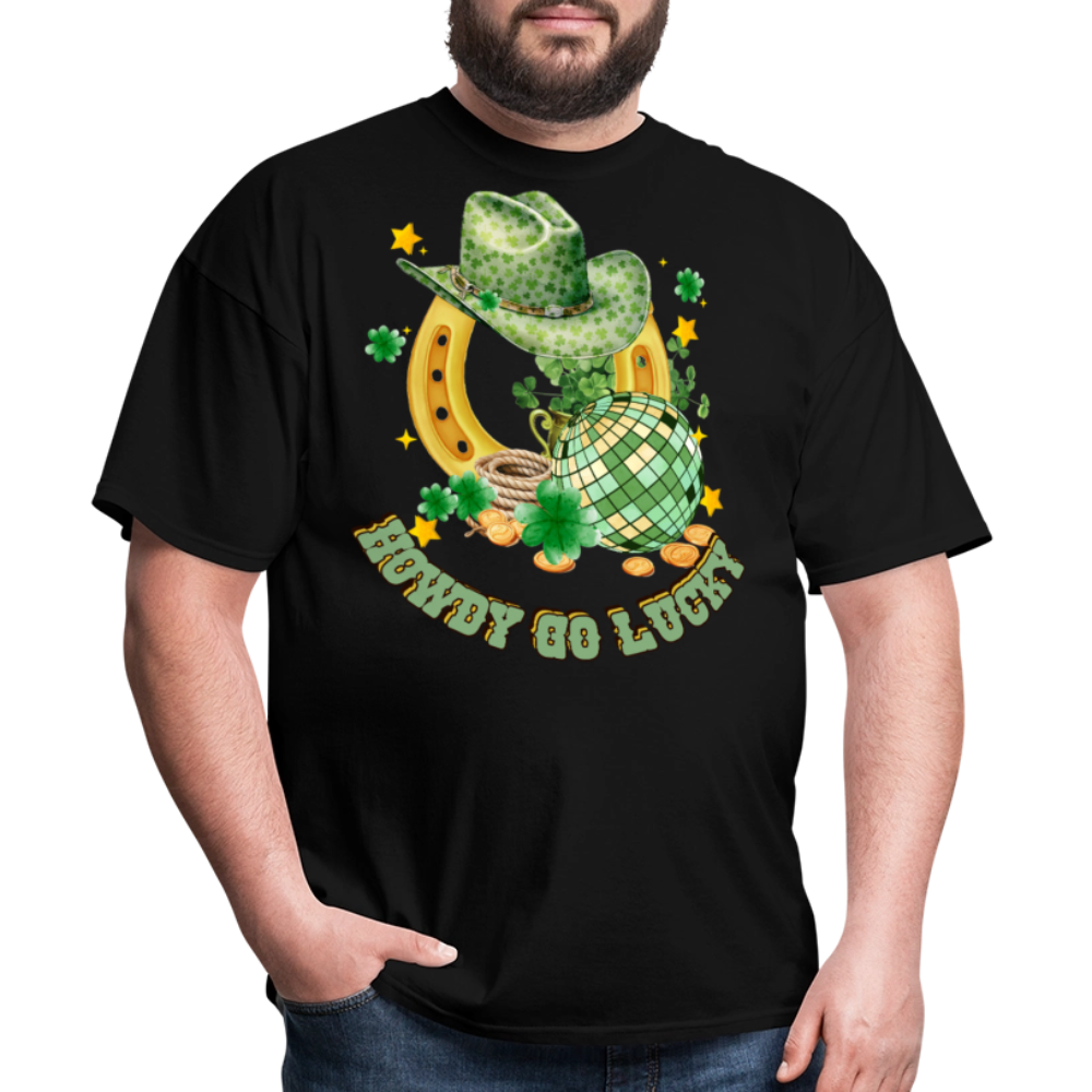 Howdy Go Lucky St Paddy’s Day T-shirt - black