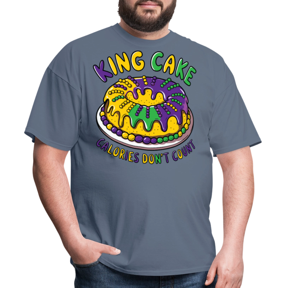 Fat Tuesday Celebration Mardi Gras King Cake T-shirt - denim