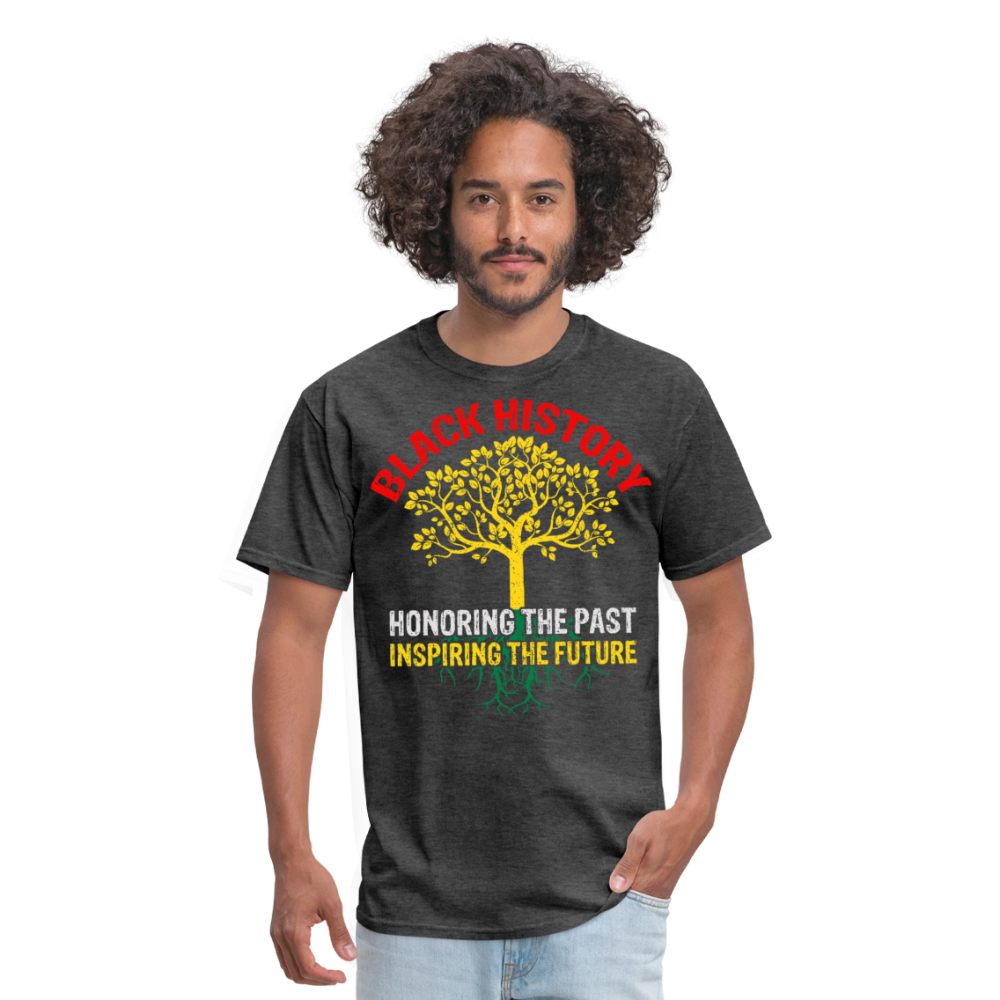 Honoring Black History Shirt Inspiring the Future Unisex T-Shirt - heather black