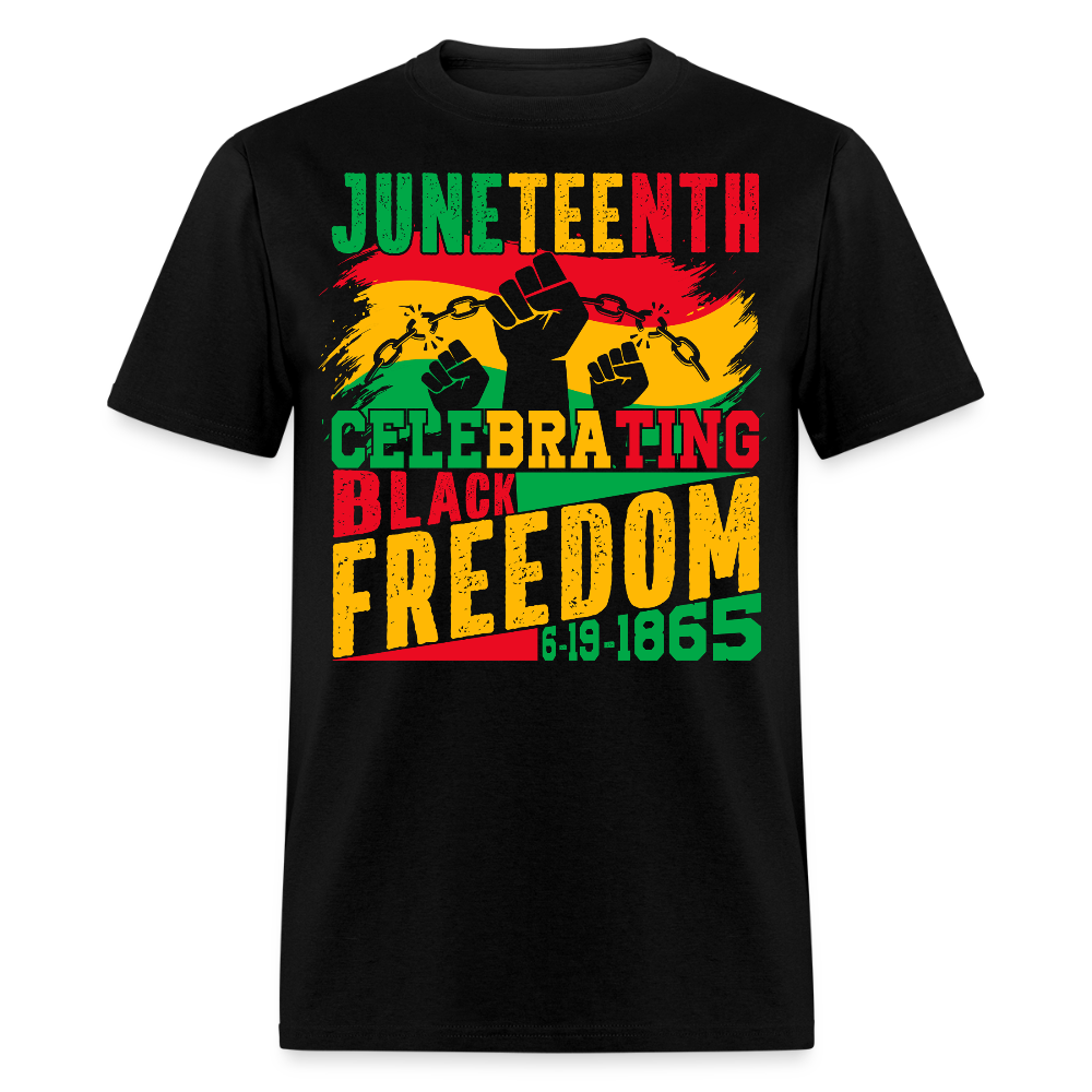 Juneteenth Black Freedom Celebration T-shirt - black