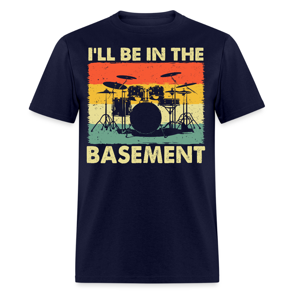 Drum Kit Graphic Tee For Musicians T-shirt - navy
