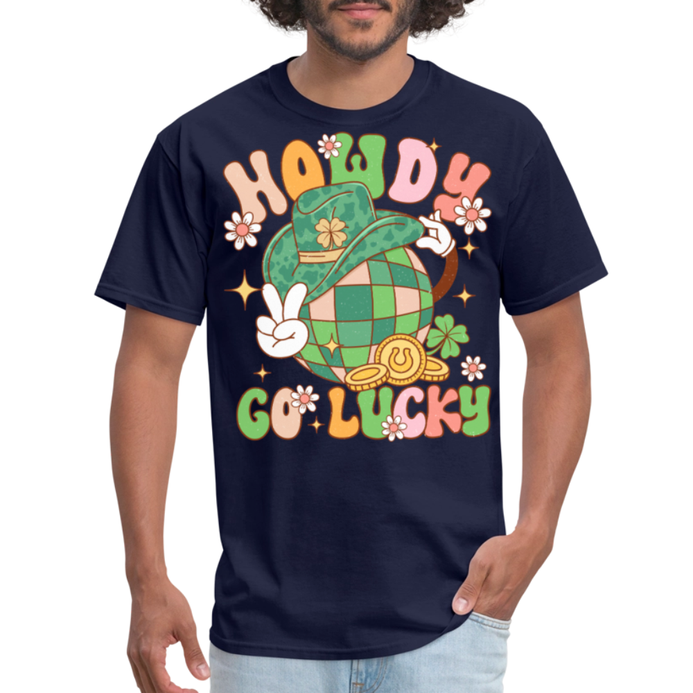 Howdy Lucky Western Graphic T-shirt - navy