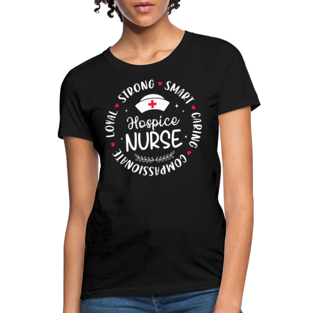 Hospice Nurse Loyal And Caring Nurse T-Shirt - black