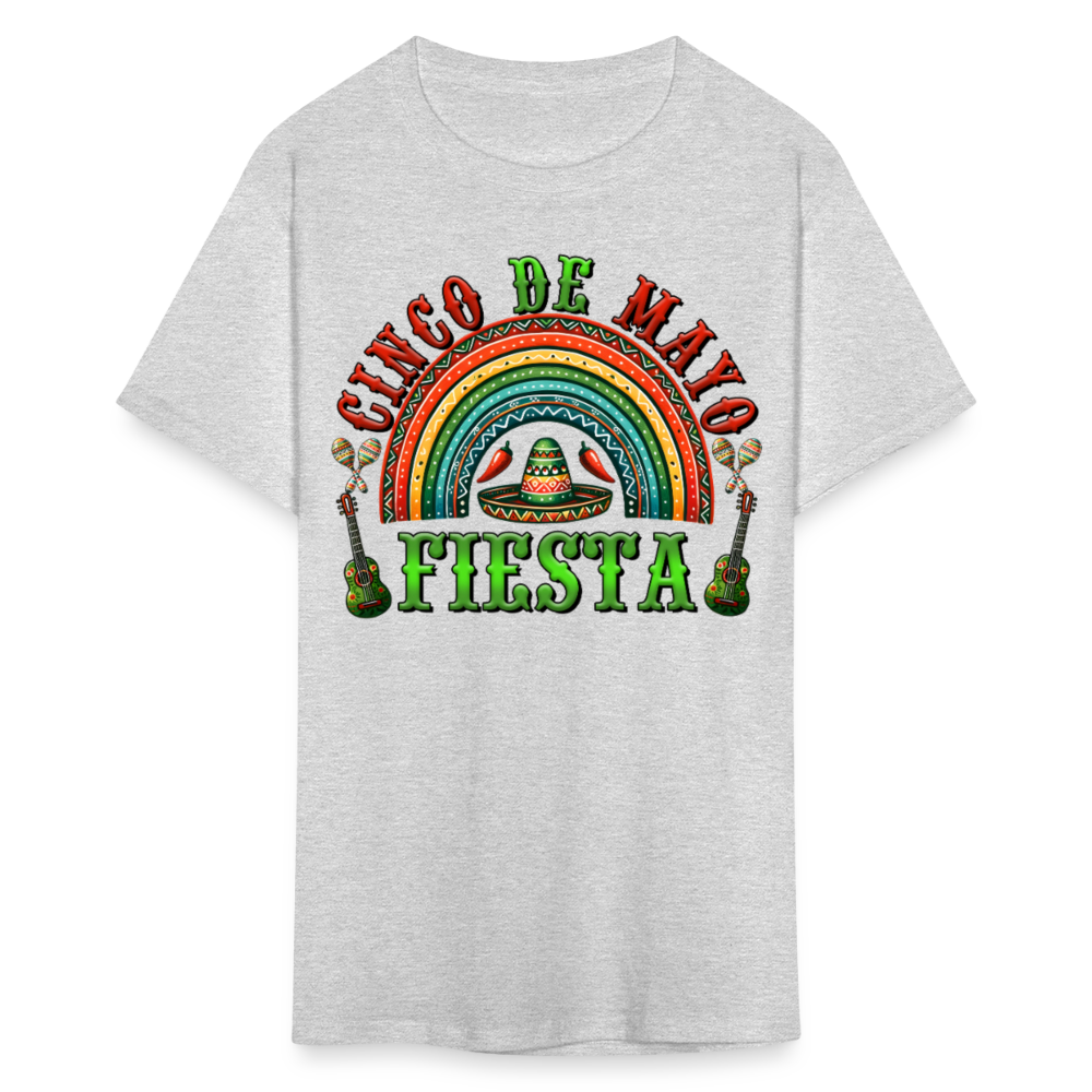 Mexican Culture-inspired Festival Tees Cinco de Mayo Fiesta T-shirt - heather gray