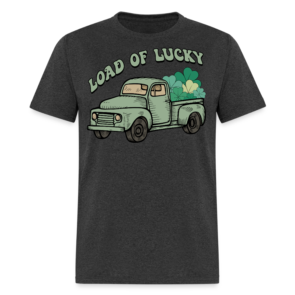 Lucky Truck Shamrock St Paddy’s Design T-shirt - heather black