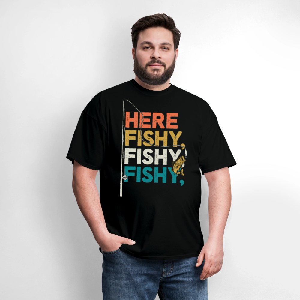 Funny Fishing Gift For Fishermen Dad T-Shirt - black