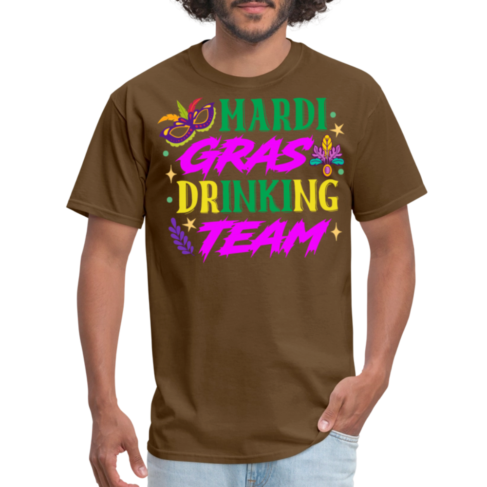 Funny Mardi Gras Party Tee Mardi Gras Drinking Team T-shirt - brown