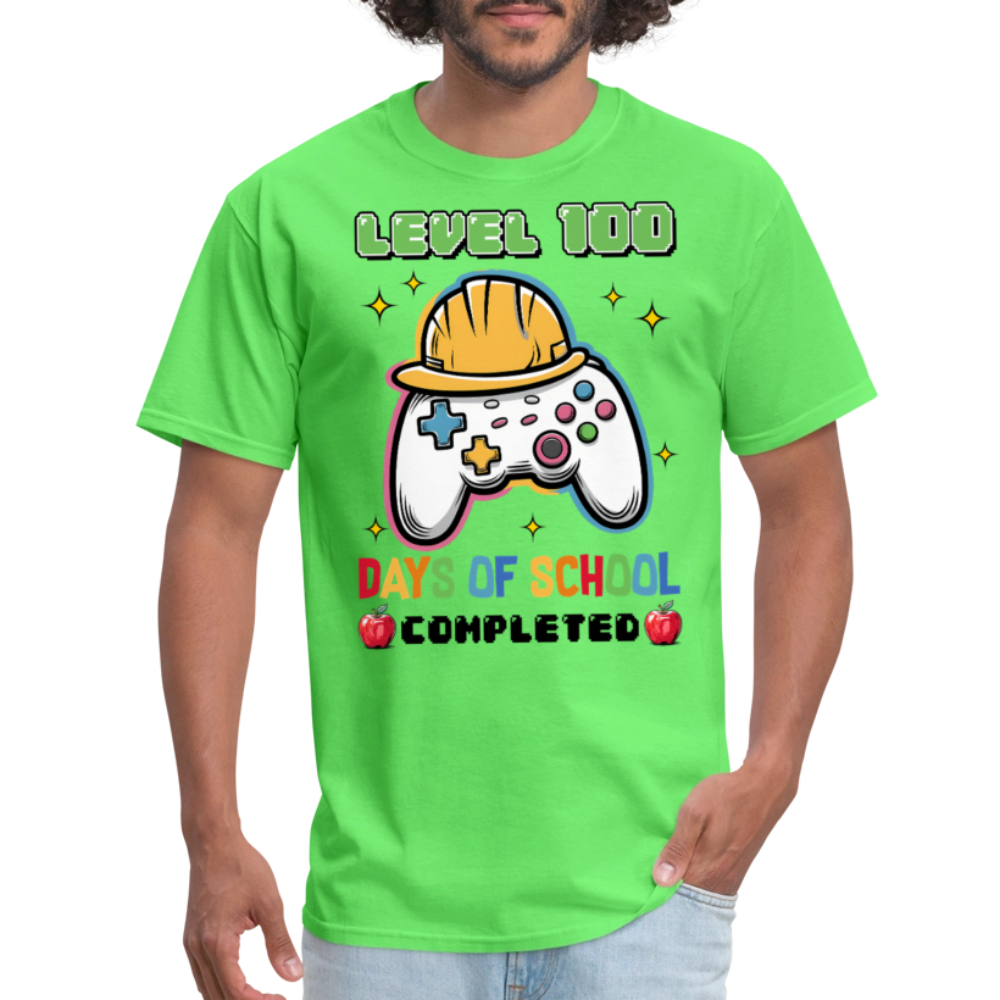 Level 100 Days Of School Gamer Shirt Level Up School Milestone T-shirt - kiwi