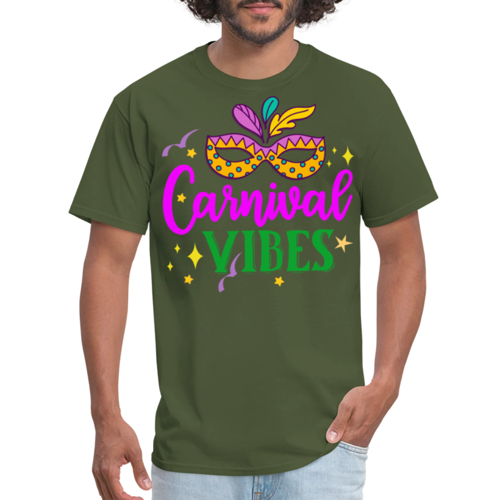 Masquerade Mask Festival Tee Mardi Gras Carnival T-shirt - military green