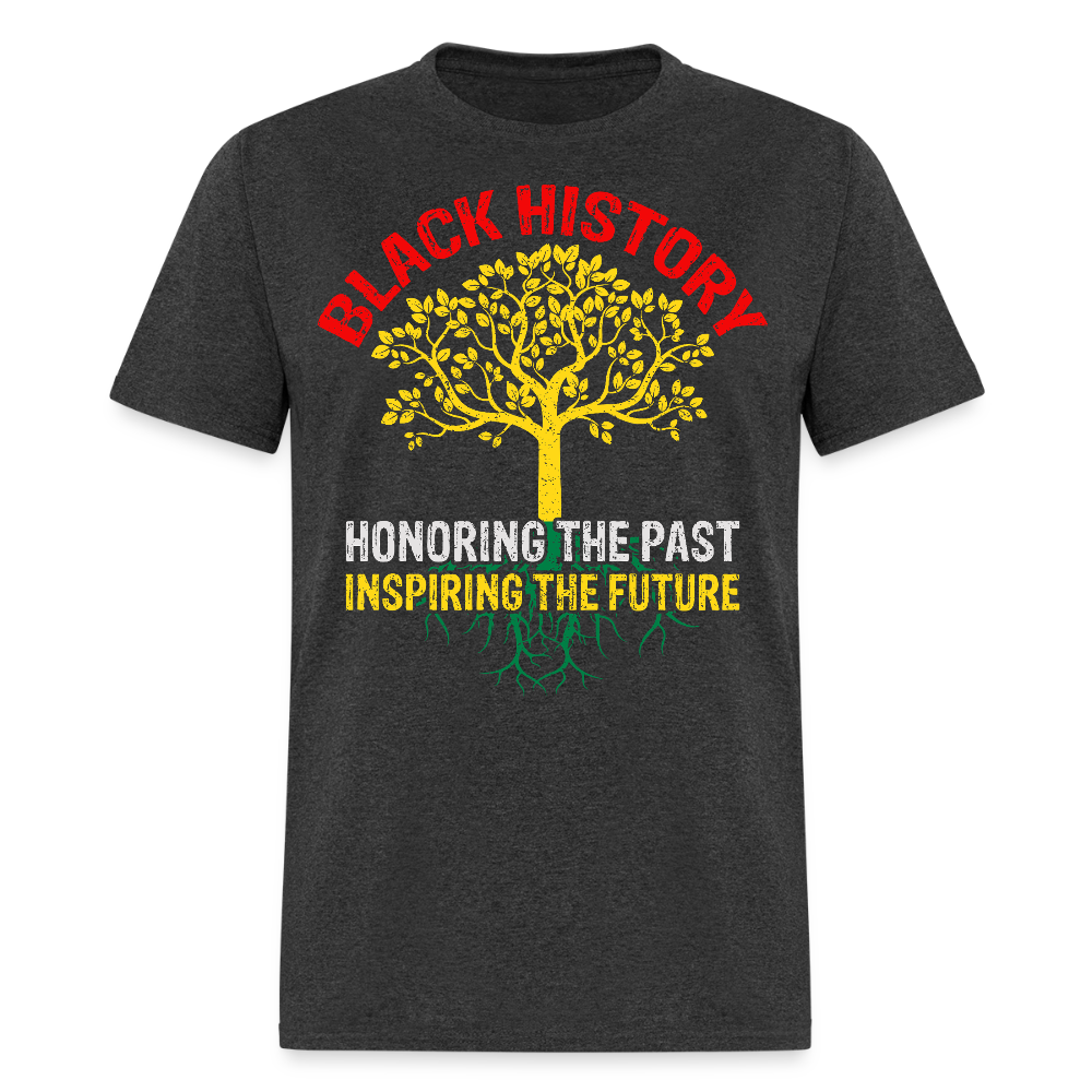 Honoring Black History Shirt Inspiring the Future Unisex T-Shirt - heather black