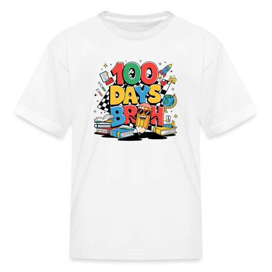 100 Days Of School Shirt For Kids School Milestone T-shirt - white