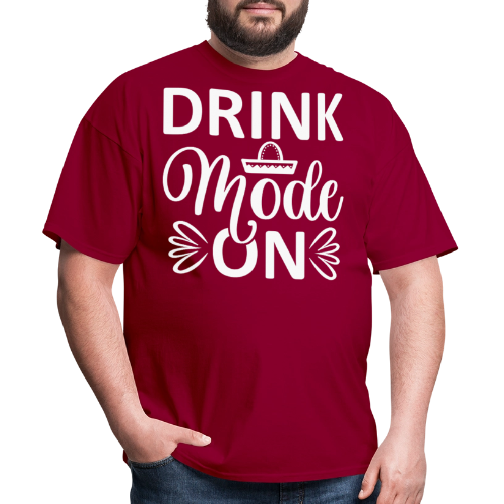 Fiesta Mode On Funny Drinking Party T-Shirt - dark red