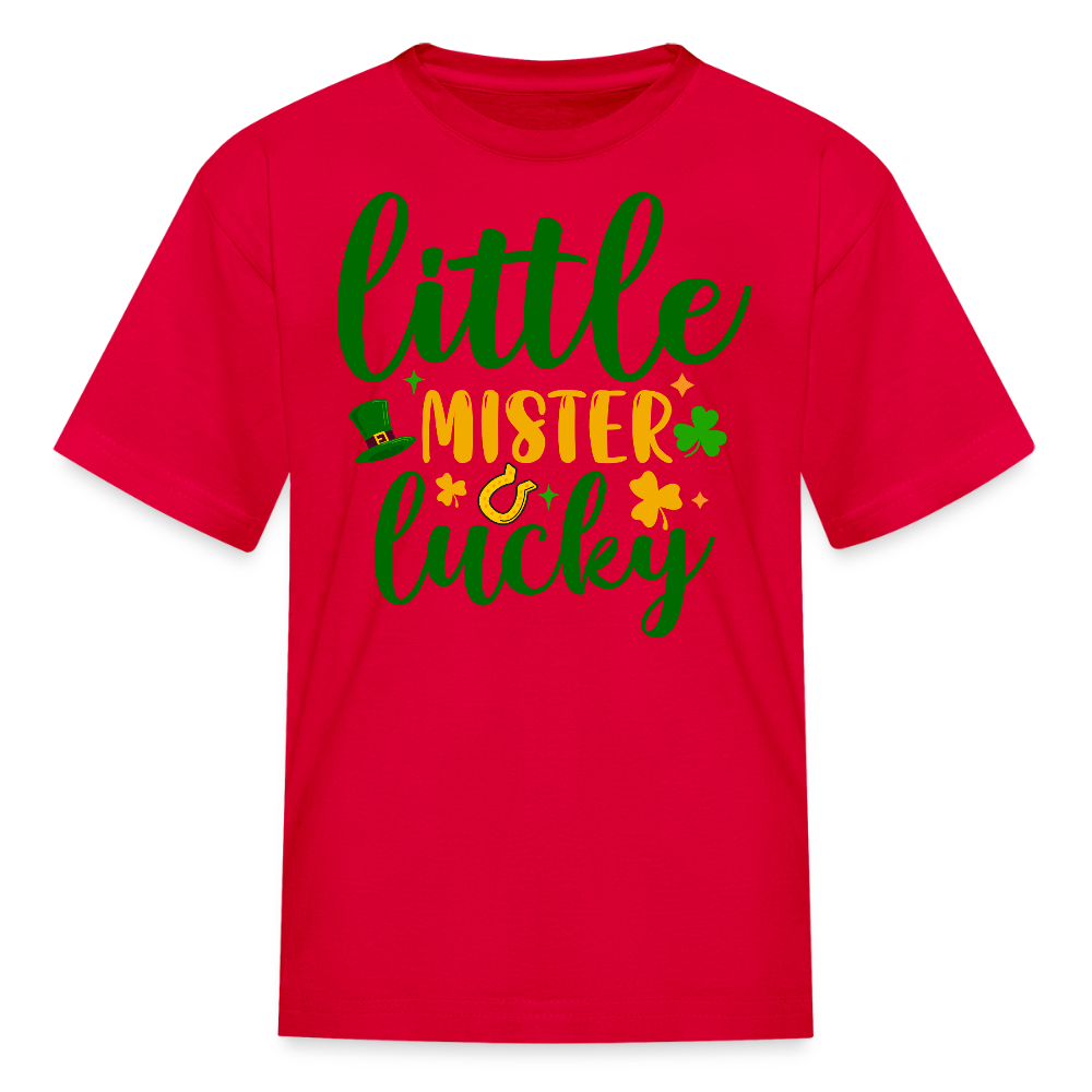 Little Mister Lucky St Patrick’s Day Kids T-shirt - red