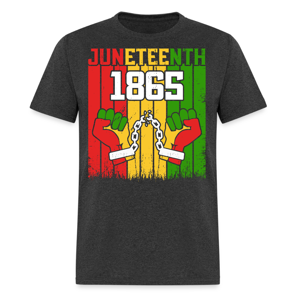 Juneteenth 1865 Freedom Celebration T-shirt - heather black