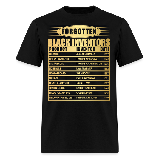 Forgotten Black Inventors Inspirational African American T-Shirt - black
