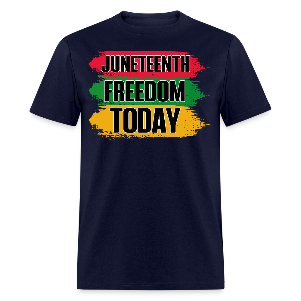 Juneteenth Freedom African American Heritage T-shirt - navy