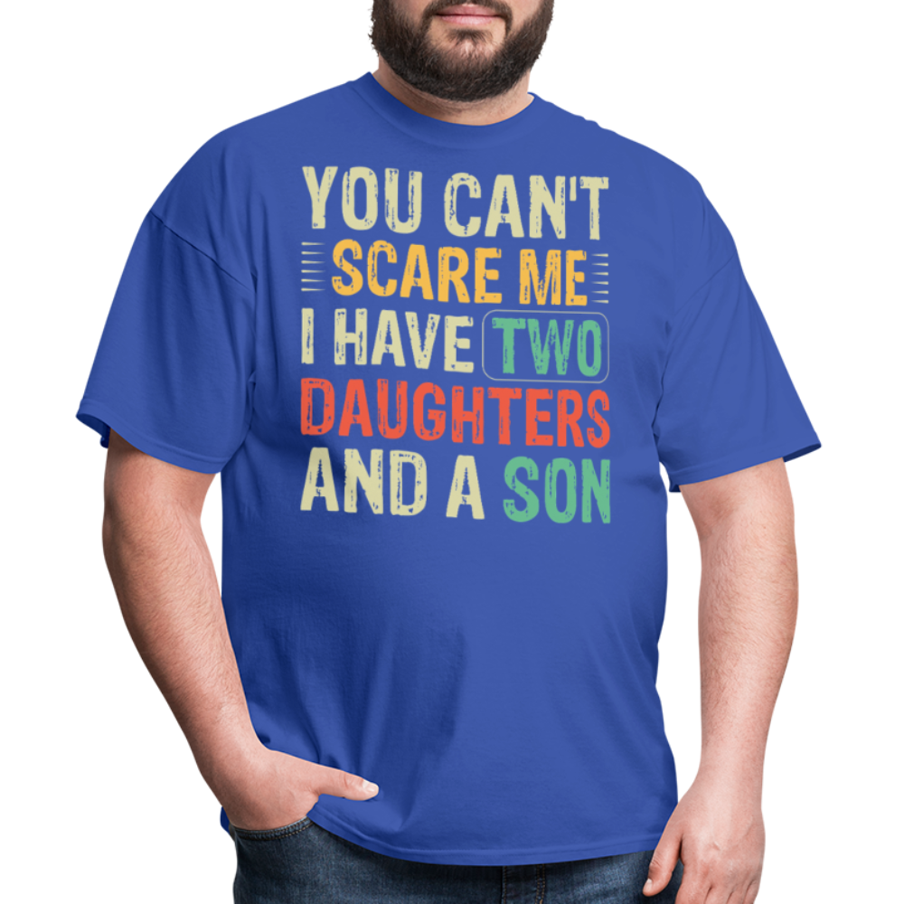 Funny T shirts for Parents with Kids I Have 2 Daughters & A Son T-Shirt - royal blue