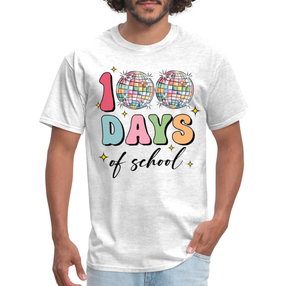 Colorful Teacher Appreciation Gifts Best 100Days Of School T-shirt - light heather gray