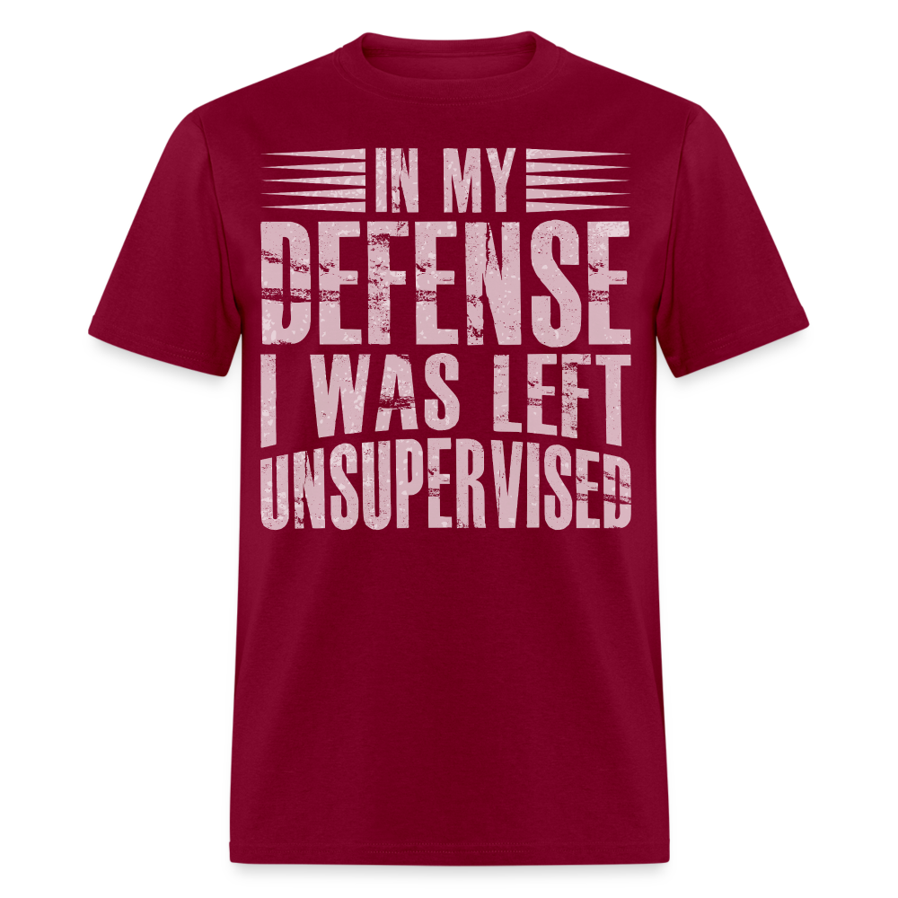 Unique In My Defense Graphic Tees Unisex Classic T-Shirt - burgundy