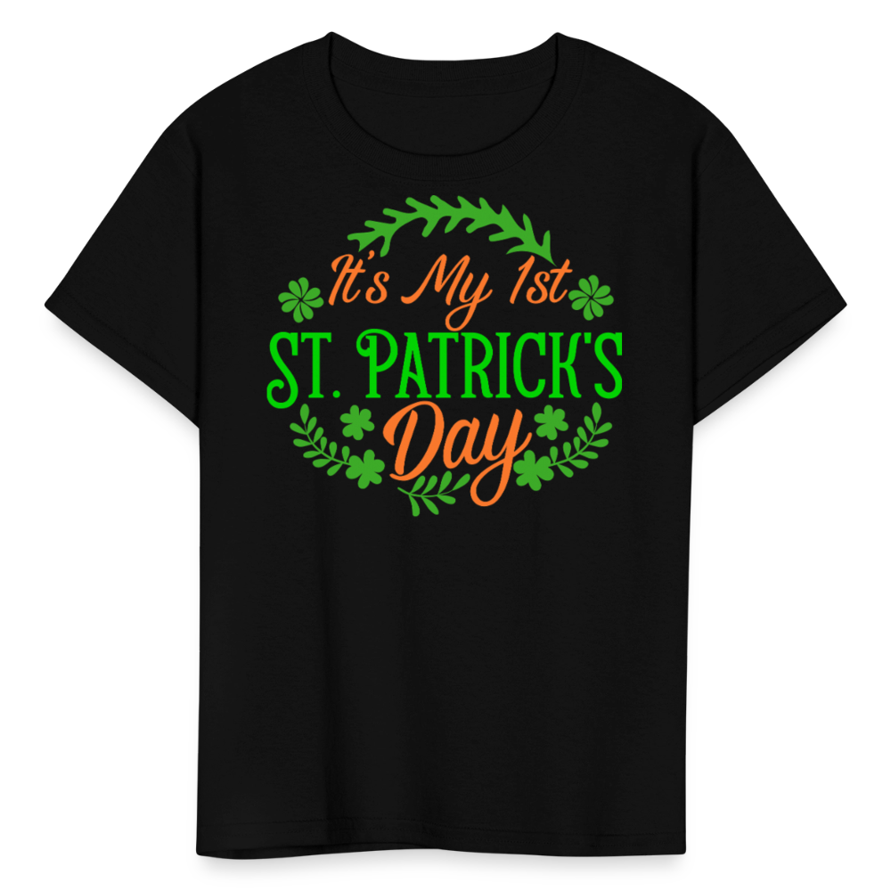 First St Patrick’s Day Baby Outfit Kids T-shirt - black