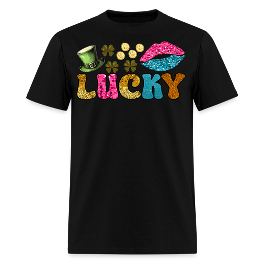 Lucky Charm Graphic Tee For Festive Wear T-shirt - black