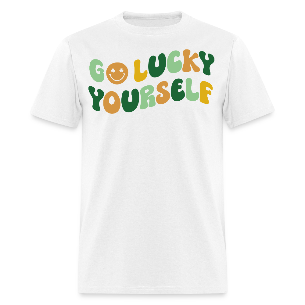 Go Lucky Yourself St Paddy's Day T-shirt - white