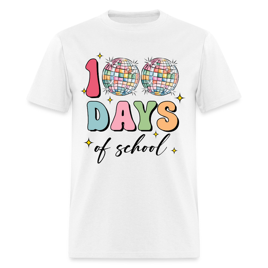 Colorful Teacher Appreciation Gifts Best 100Days Of School T-shirt - white