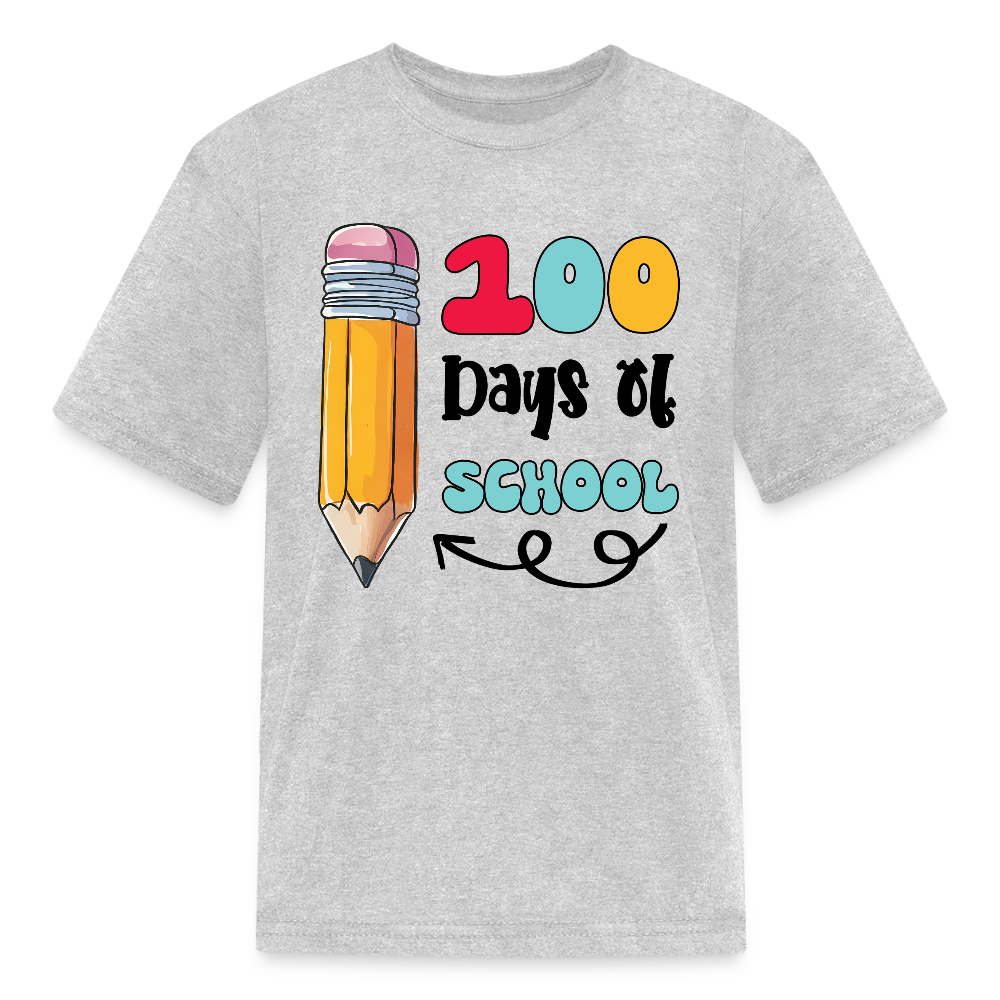 Funny 100th Day of School Shirts for Kids T-Shirt - heather gray
