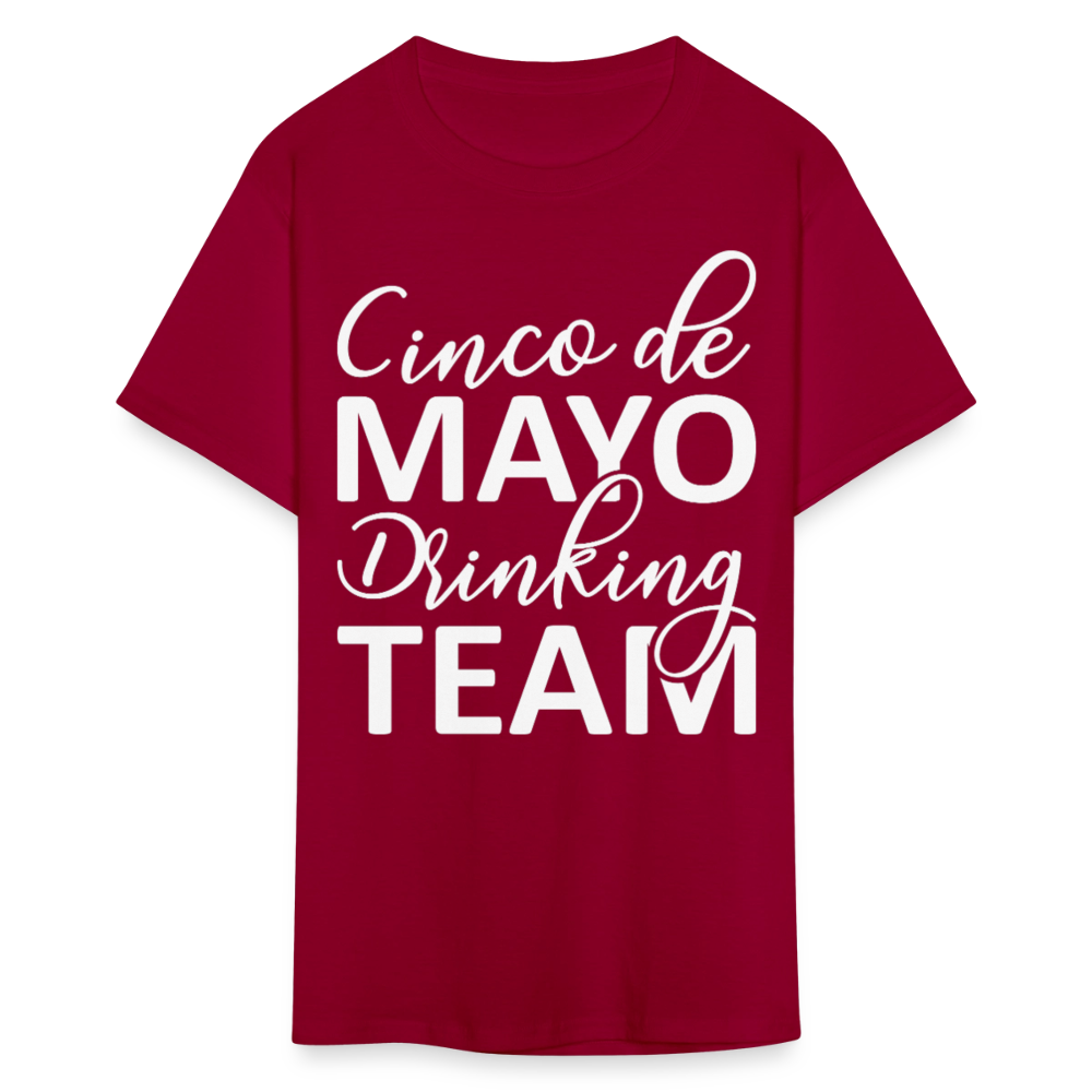 Funny Mexican Celebration Cinco de Mayo Drinking Team T-shirt - dark red