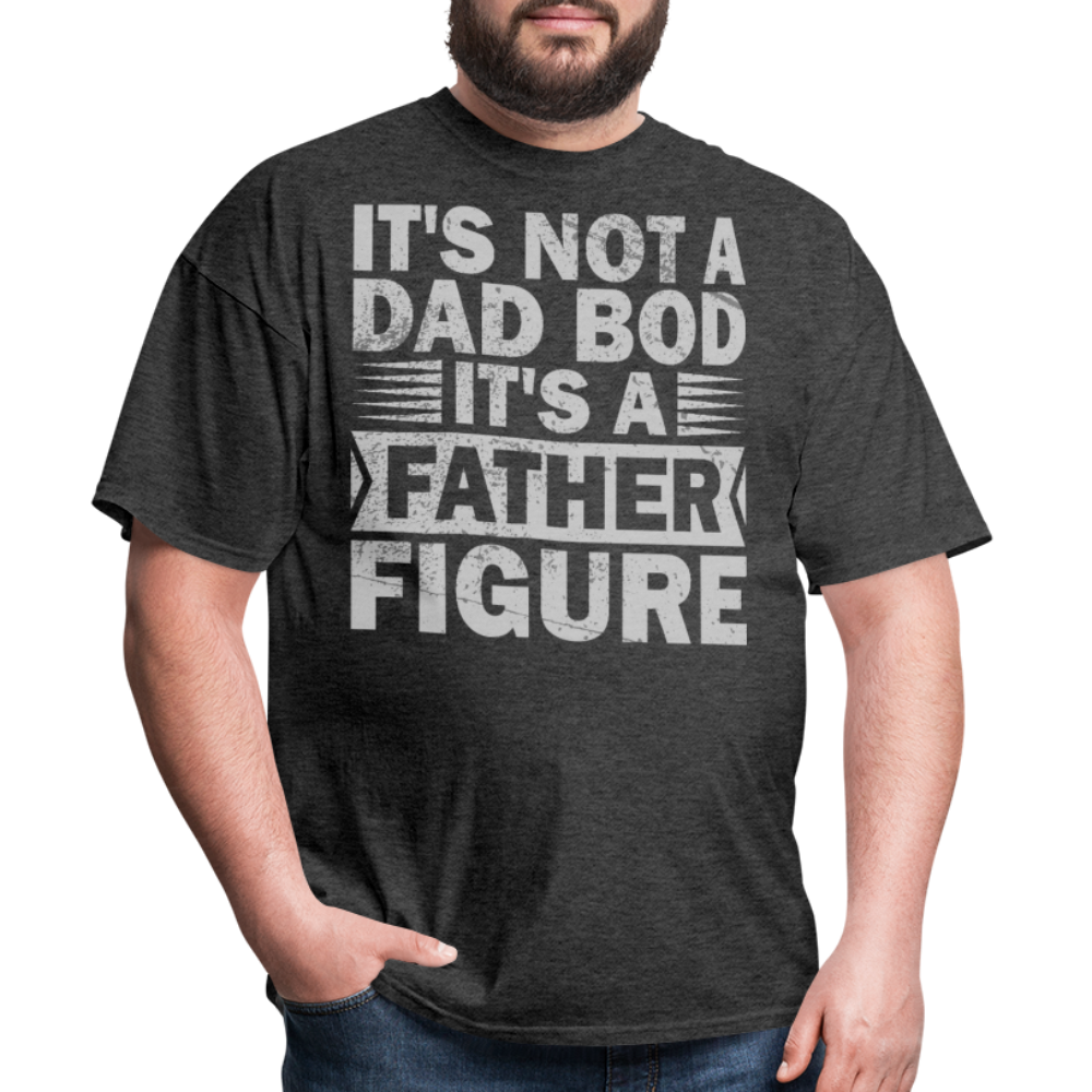 Funny Dad Bod T-shirt For Men Father Figure Shirt - heather black