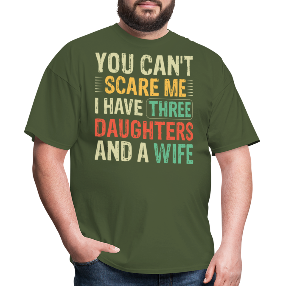 Best Gift For A Father Of Three Daughters And A Wife Unisex T-shirt - military green