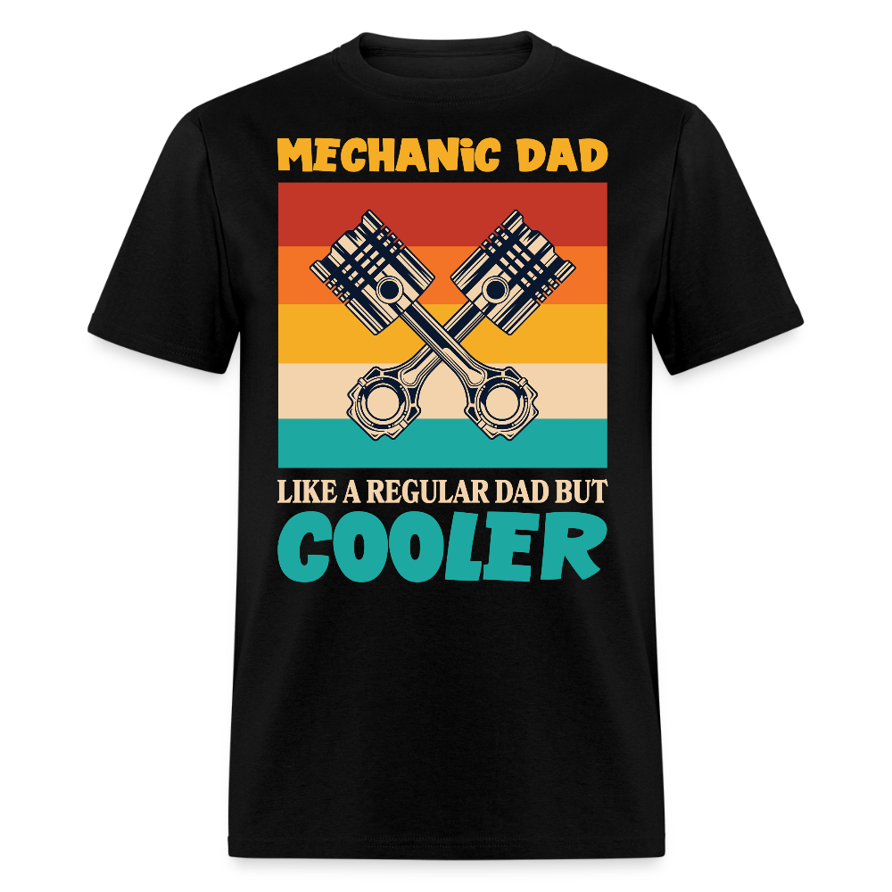 Father's Day Gift For Mechanic Dad T-shirt - black
