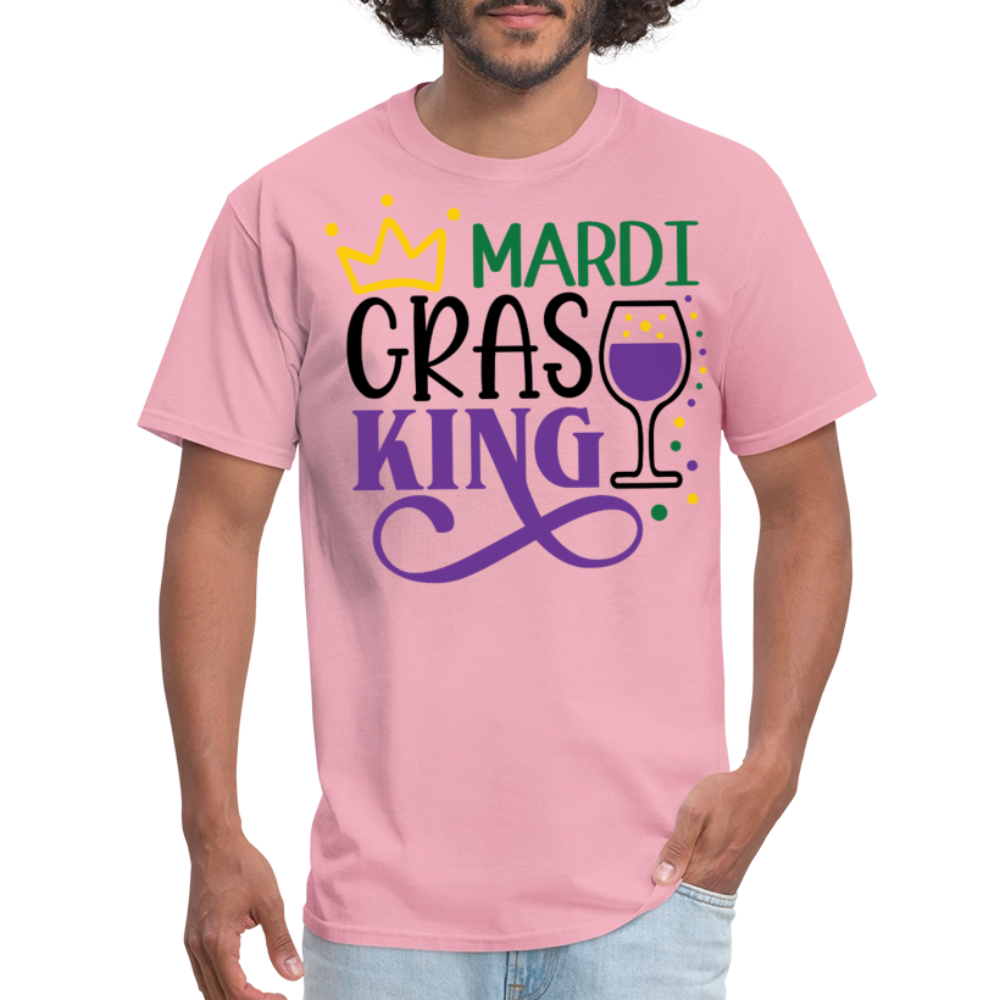 Funny Mardi Gras Party Outfit for Guys Mardi Gras Drinking T-shirt - pink